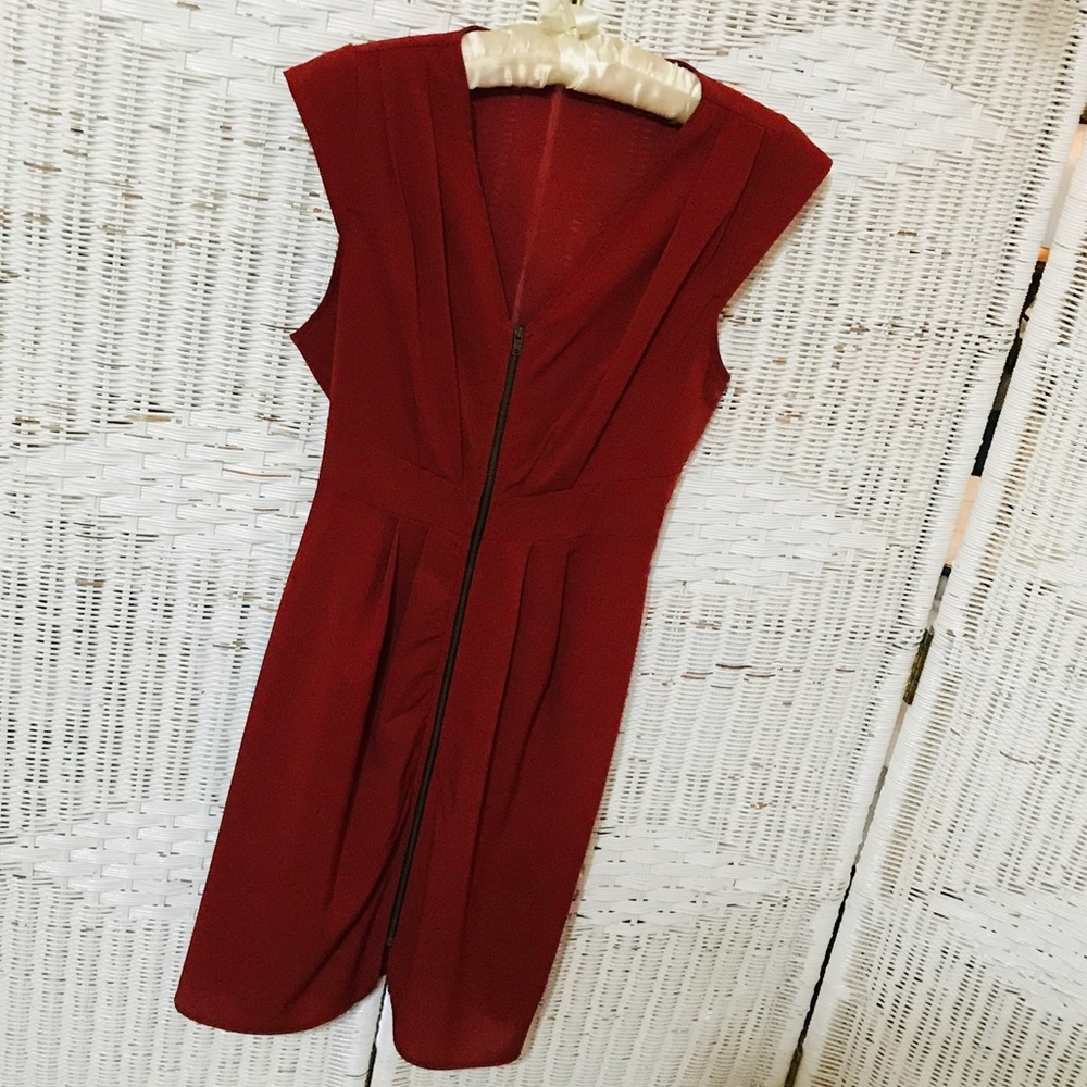 Manito Burnt Orange/Deep Red Dress
